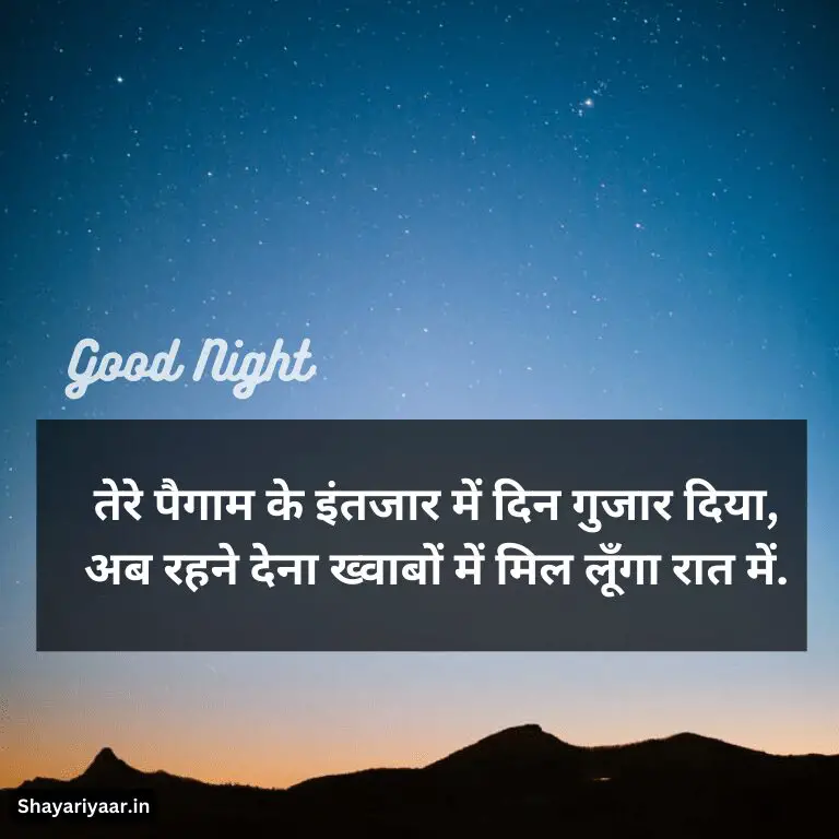 Beautiful Good Night Image, Good night Shayari, good night Shayari In Hindi,